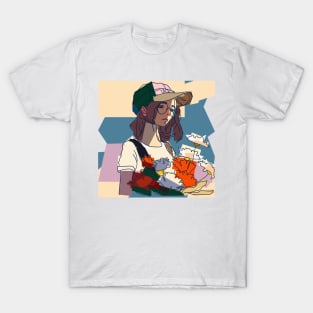 Girl with flowers T-Shirt